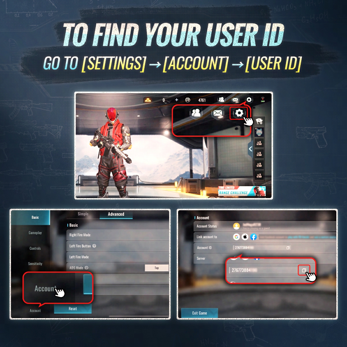 Panduan menemukan User ID Blood Strike