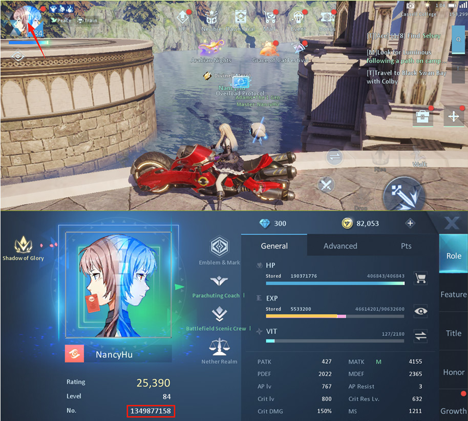 Panduan menemukan User ID Dragon Raja